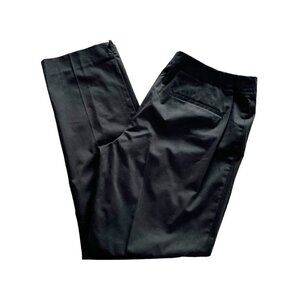 Chico’s The Ultimate Fit Stretch Slub Black Sateen Pant Women's Sz 2 (L)  NWT
